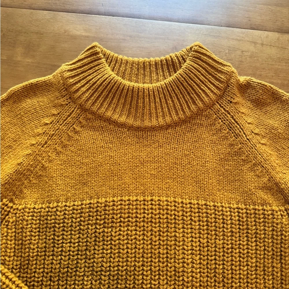 Madewell NWOT Balloon-Sleeve Mockneck Sweater Size Small Color Acorn